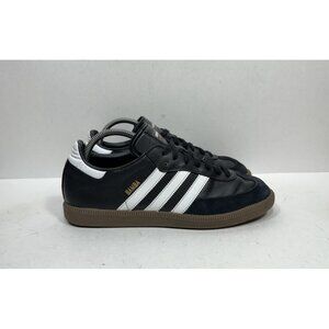Adidas Samba Leather Black White Suede Indoor Soccer Sneaker Shoes Mens Size 8